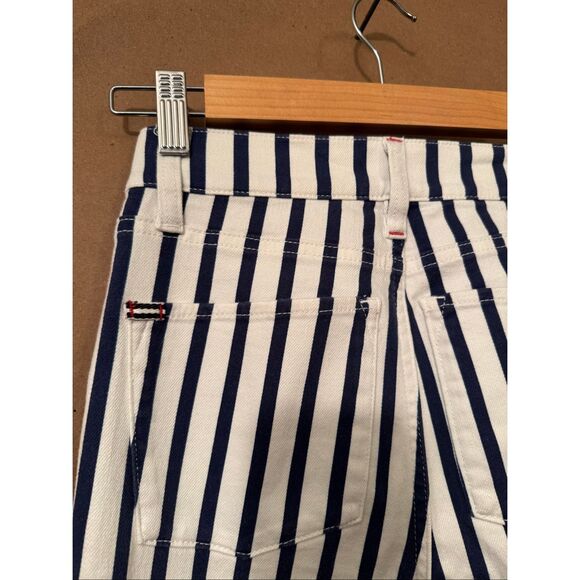 Alice & Olivia Indigo Admiral Stripped BootcutJeans - Picture 11 of 12